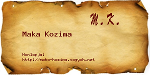 Maka Kozima névjegykártya